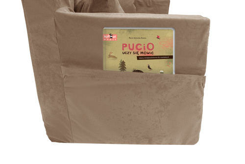 Personalisierte faltbare Kindercouch beige Teddybären