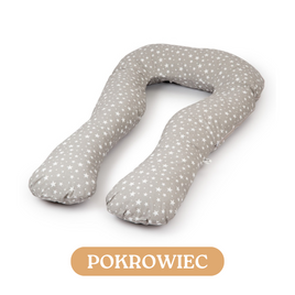 Schwangerschaft Kissen marineblau mit weißen U-Typ grau mit Sternen