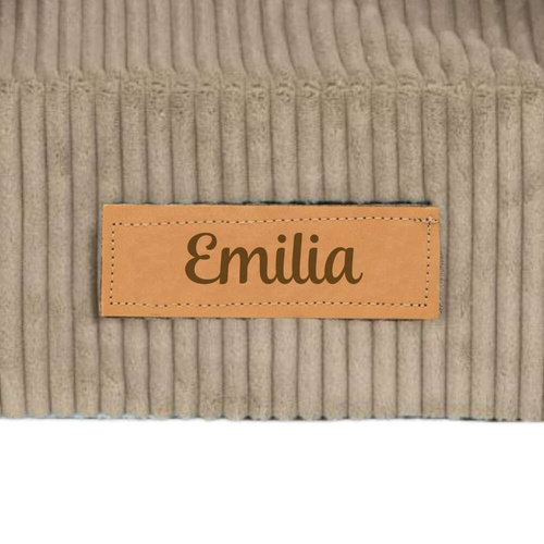 Personalisierter Schaumstoffsessel für Kinder beige Stoff Kord