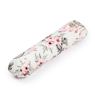 Umstandskissen Typ C weiß mit rosa Blumen
