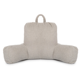 Flumi Rückenlehne Lesekissen für Erwachsene mit Armlehnen und Taschen - Boucle grau