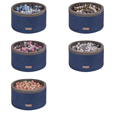  Personalisierte Bällebad Baby Bällepool Kinder 90x40cm mit 200 Bällebad Bälle blau