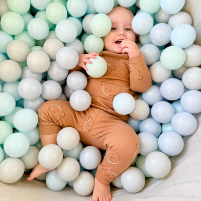 Satz von 200 Bällen für Bällebad / Blaue-Minze