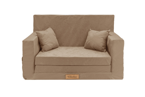 Personalisierte faltbare Kinderliege beige