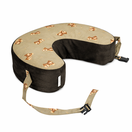 Fütterungskissen - rosa mit weißen Tupfen