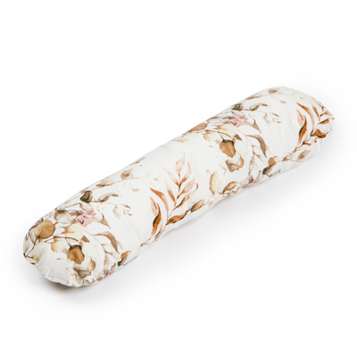 Schwangerschaft Kissen marineblau mit weißen U-Typ Creme mit Blättern Muster