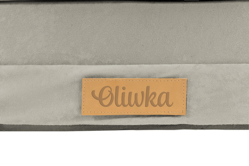 Personalisierte faltbare Kinderliege hellgrau