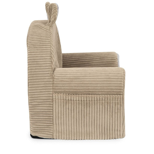 Personalisierter Schaumstoffsessel für Kinder beige Stoff Kord