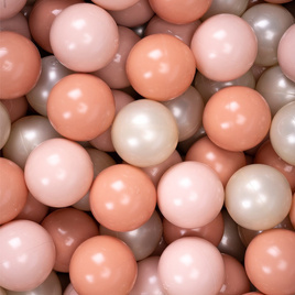 Satz mit 200 Bällen für Bällebad helles Gold - helles Pfirsich - Pfirsich