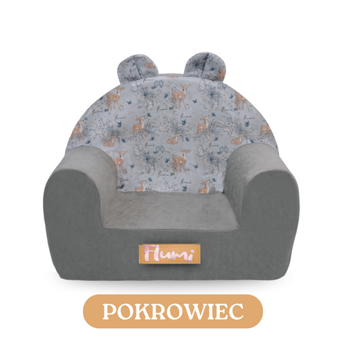 Personalisierter Schaumstoffsessel für Kinder beige Stoff Kord