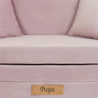 Personalisierte faltbare Kinderliege Pulver rosa