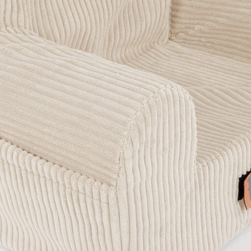 Personalisierter Schaumstoffsessel für Kinder beige Stoff Kord