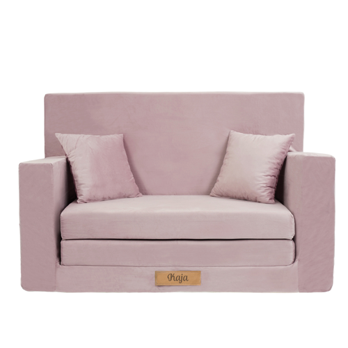 Personalisierte faltbare Kinderliege Pulver rosa