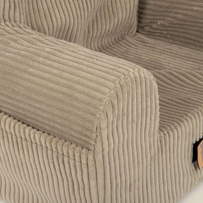 Personalisierter Schaumstoffsessel für Kinder beige Stoff Kord
