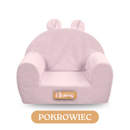 Personalisierter Schaumstoffsessel für Kinder beige Stoff Kord