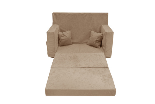 Personalisierte faltbare Kinderliege beige