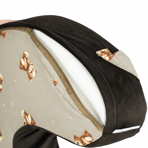 Fütterungskissen - rosa mit weißen Tupfen