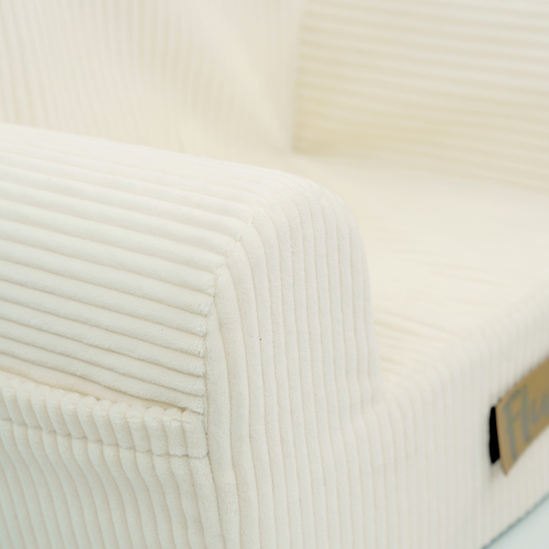 Personalisierter Schaumstoffsessel für Kinder beige Stoff Kord