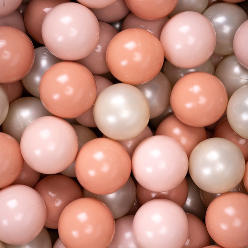 Satz mit 200 Bällen für Bällebad helles Gold - helles Pfirsich - Pfirsich