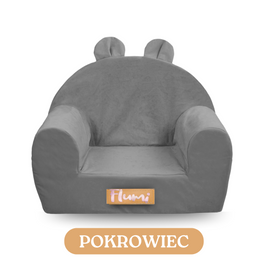 Personalisierter Schaumstoffsessel für Kinder beige Stoff Kord