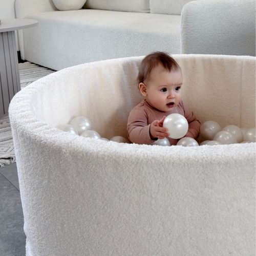 Personalisierte Bällebad Baby Bällepool Kinder mit 200 Bällebad Bälle /Hellbeiger Teddy