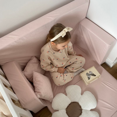 Personalisierte faltbare Kinderliege Pulver rosa