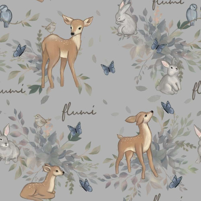  Personalisierte Bällebad Baby Bällepool Kinder 90x40cm mit 200 Bällebad Bälle Grau + Rotwild