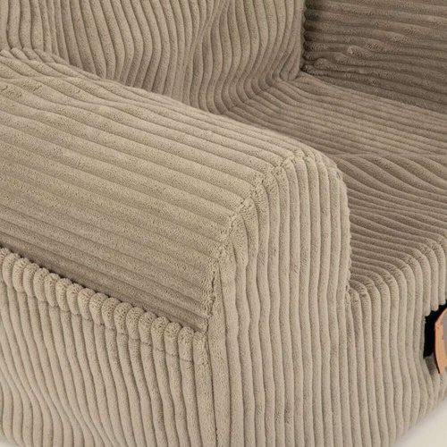 Personalisierter Schaumstoffsessel für Kinder beige Stoff Kord