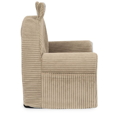 Personalisierter Schaumstoffsessel für Kinder beige Stoff Kord