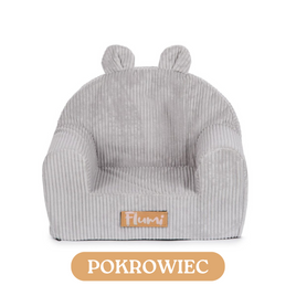 Personalisierter Schaumstoffsessel für Kinder beige Stoff Kord