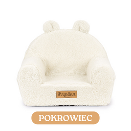 Personalisierter Schaumstoffsessel für Kinder beige Stoff Kord