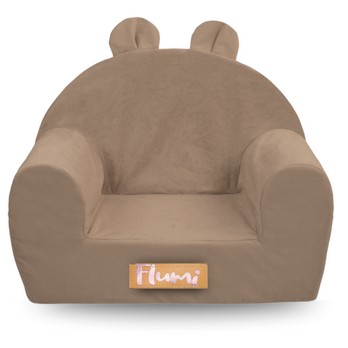 Personalisierter Schaumstoffsessel für Kinder beige
