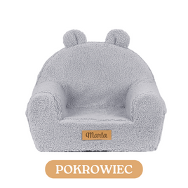 Personalisierter Schaumstoffsessel für Kinder beige Stoff Kord
