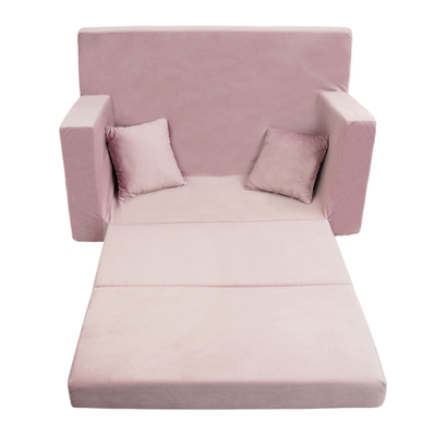 Personalisierte faltbare Kinderliege Pulver rosa