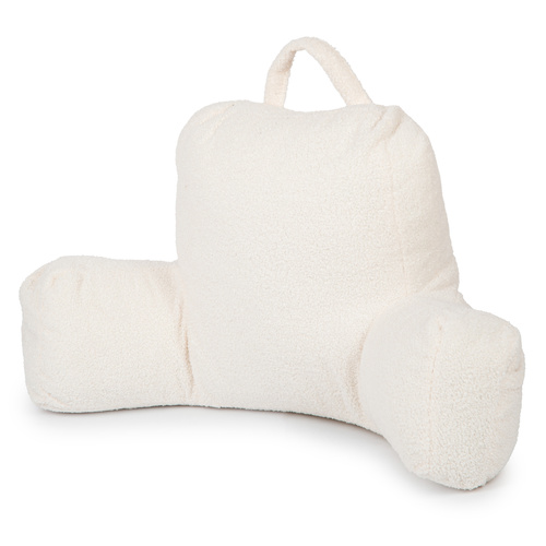 Flumi Rückenlehne Lesekissen für Erwachsene mit Armlehnen und Taschen - Bouce beige