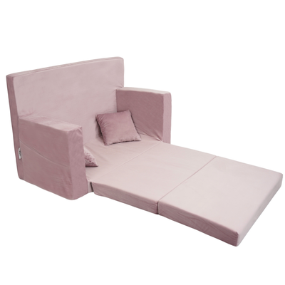 Personalisierte faltbare Kinderliege Pulver rosa