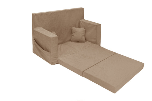 Personalisierte faltbare Kinderliege beige