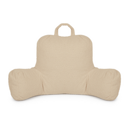 Flumi Rückenlehne Lesekissen für Erwachsene mit Armlehnen und Taschen - Bouce beige