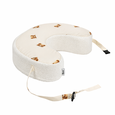 Fütterungskissen - rosa mit weißen Tupfen