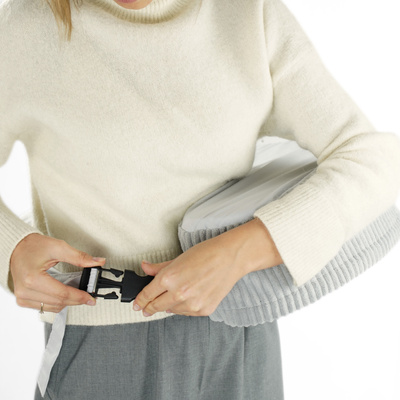 Fütterungskissen - rosa mit weißen Tupfen