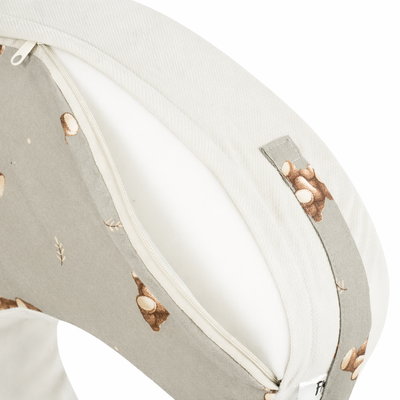 Fütterungskissen - rosa mit weißen Tupfen