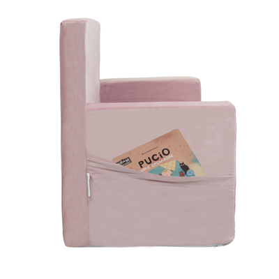 Personalisierte faltbare Kinderliege Pulver rosa